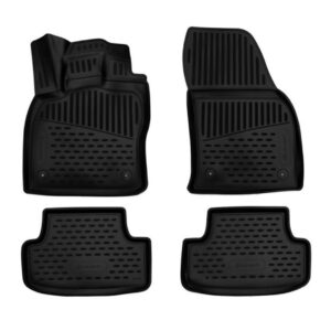 Novline Σετ Μπροστινά και Πίσω Πατάκια 4τμχ Τύπου Σκαφάκι για Audi Q2 2016 Μαύρα Κωδικός: ELEMENT3D0428210K