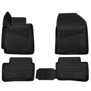 Novline Σετ Μπροστινά και Πίσω Πατάκια 4τμχ για Kia Picanto 2017+ Μαύρα Κωδικός: ELEMENT3D2564210