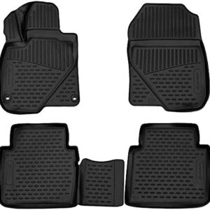 Novline Σετ Μπροστινά και Πίσω Πατάκια 4τμχ Τύπου Σκαφάκι για Mitsubishi Outlander 2012+ Μαύρα Κωδικός: BI.001.035