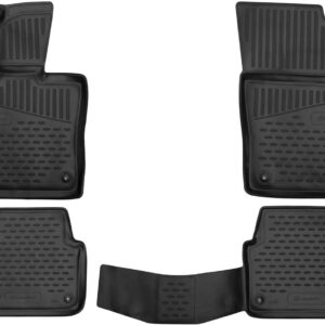 Novline Σετ Μπροστινά και Πίσω Πατάκια 4τμχ Τύπου Σκαφάκι για Volvo V60 4D 2018 Μαύρα Κωδικός: ELEMENT3D02416210K