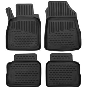 Novline Σετ Μπροστινά και Πίσω Πατάκια 4τμχ Τύπου Σκαφάκι για Nissan Micra 2017+ Μαύρα Κωδικός: ELEMENTA24789210K