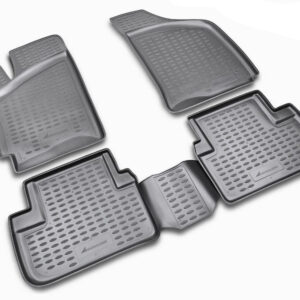 Novline Σετ Μπροστινά και Πίσω Πατάκια 4τμχ Τύπου Σκαφάκι για Volkswagen Touran Μαύρα Κωδικός: NLC.51.10.210K