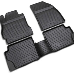 Novline Σετ Μπροστινά και Πίσω Πατάκια 4τμχ Τύπου Σκαφάκι για Mazda 2 2007 Μαύρα Κωδικός: NLC.33.15.210K