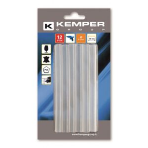 Kemper Ράβδοι Σιλικόνης Ράβδοι Θερμαινόμενης Κόλλας Σιλικόνης Διάφανο 8mm 12τμχ