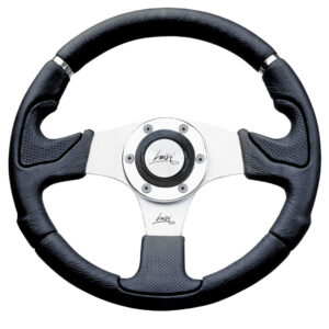 Luisi Τιμόνι Αυτοκινήτου Kobra Evo Τριάκτινο με Διάμετρο 32cm Ασημί/Μαύρο Κωδικός: 83201/24S