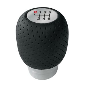 Lampa Πόμολο Ταχυτήτων Formula Gear 1 Ταχυτήτων Δερμάτινο με 2 Αυτοκόλλητα Ένδειξης Ταχυτήτων 32mm Universal Μαύρο Κωδικός: L0004.6