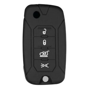 Θήκη Κλειδιού Type-2 από Σιλικόνη με 4 Κουμπιά για Jeep σε Μαύρο Χρώμα Κωδικός: L0157.3