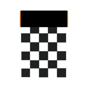 Lampa Αυτοκόλλητα Αυτοκινήτου Σκακιέρα 25 x 50cm σε Μαύρο Χρώμα 2τμχ Κωδικός: L0772.0