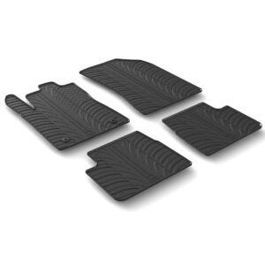 Lampa Σετ Μπροστινά και Πίσω Πατάκια 4τμχ Τύπου Σκαφάκι για Citroen C3 Ford Focus Μαύρα Κωδικός: L2449.2