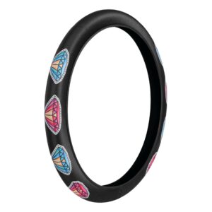 Lampa Κάλυμμα Τιμονιού Αυτοκινήτου Skin-Cover Elasticized με Διάμετρο 35-37εκ. Συνθετικό Μαύρο Diamond