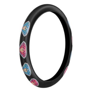 Lampa Κάλυμμα Τιμονιού Αυτοκινήτου Skin-Cover Elasticized με Διάμετρο 38-40εκ. Συνθετικό Μαύρο Diamond