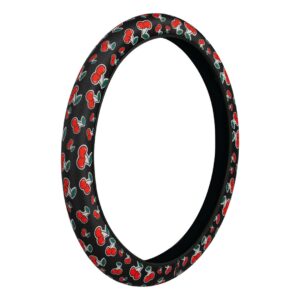 Lampa Κάλυμμα Τιμονιού Αυτοκινήτου Skin-Cover Elasticized με Διάμετρο 35-37εκ. Συνθετικό Μαύρο Cherry-Ciliege