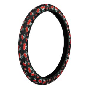 Lampa Κάλυμμα Τιμονιού Αυτοκινήτου Skin-Cover Elasticized με Διάμετρο 38-40εκ. Συνθετικό Μαύρο Cherry-Ciliege