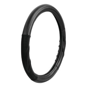 Lampa Κάλυμμα Τιμονιού Αυτοκινήτου Suzuka με Διάμετρο 37-39εκ. από Δερματίνη Μαύρο