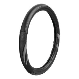 Lampa Κάλυμμα Τιμονιού Αυτοκινήτου Suzuka με Διάμετρο 37-39εκ. από Δερματίνη Γκρι