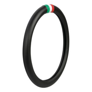 Lampa Κάλυμμα Τιμονιού Αυτοκινήτου Σημαία Ιταλίας με Διάμετρο 35-37εκ. από Δερματίνη Μαύρο