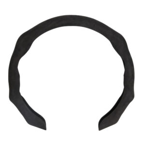 Lampa Κάλυμμα Τιμονιού Αυτοκινήτου Μικροϊνών Μαύρο με Μαύρη Ραφή