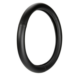 Lampa Κάλυμμα Τιμονιού Αυτοκινήτου με Διάμετρο 35-37εκ. από Δερματίνη Μαύρο