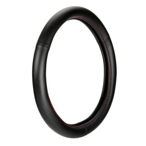 Lampa Κάλυμμα Τιμονιού Αυτοκινήτου με Διάμετρο 35-37εκ. από Δερματίνη Μαύρο