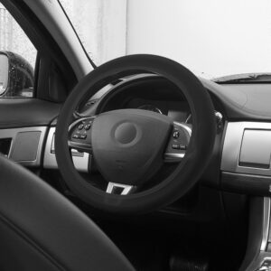 Lampa Κάλυμμα Τιμονιού Αυτοκινήτου με Διάμετρο 35-39εκ. Συνθετικό Μαύρο & Λεβιέ Ταχυτήτων