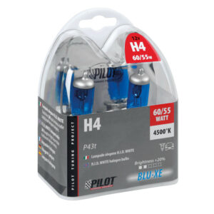 Lampa Λάμπες Αυτοκινήτου Blu-Xe H4 Αλογόνου 4500K Φυσικό Λευκό 12V 60W 2τμχ