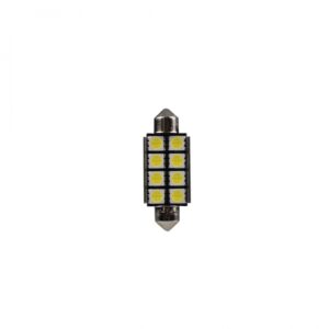 M-Tech Λάμπα Αυτοκινήτου & Μοτοσυκλέτας Can Bus Festoon 8 SMD 5050 White C5W Canbus LED 24V 0.24W 1τμχ