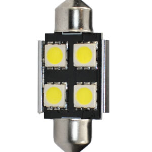 M-Tech Λάμπα Αυτοκινήτου & Μοτοσυκλέτας Can Bus Festoon Premium 4 SMD 5050 White C5W Canbus LED 24V 0.24W 1τμχ