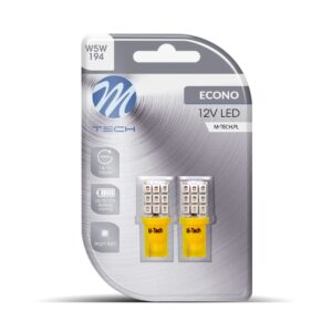 M-Tech Λάμπες Αυτοκινήτου T10 / W5W LED Κίτρινο 2τμχ
