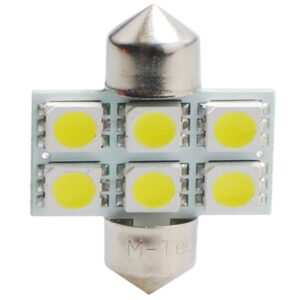 M-Tech Λάμπες Αυτοκινήτου & Μοτοσυκλέτας 31mm Festoon 6 SMD 5050 White C5W LED 12V 1.44W 2τμχ