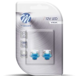 M-Tech Λάμπες Αυτοκινήτου BAX-B8.4D LED Μπλε 12V 0.2W 2τμχ