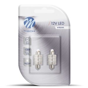 M-Tech Λάμπες Αυτοκινήτου & Μοτοσυκλέτας Premium C10W / C5W LED Μπλε 12V 1.44W 2τμχ