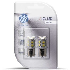 M-Tech Λάμπες Αυτοκινήτου & Μοτοσυκλέτας P21W-BA15S-1156 LED 12V 21W 2τμχ
