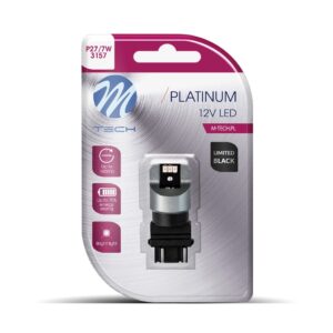 M-Tech Λάμπα Αυτοκινήτου P27/7W Canbus LED Κόκκινο 12-24V