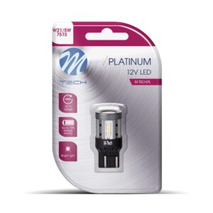 M-Tech Λάμπα Αυτοκινήτου W21/5W / T20 Canbus LED Λευκό 12-24V 4W