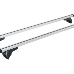 Nordrive Μπάρες Οροφής Αλουμινίου Nowa 108εκ. Universal για Αυτοκίνητα με Εργοστασιακές Μπάρες (Σετ με πόδια και κλειδαριά) Ασημί Κωδικός: N15064