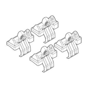 Nordrive Πόδια για Μπάρες Οροφής Kit Άκρα-Πόδια για Μπάρες Ford Fiesta 5D 2002-2008 4τμχ 4τμχ Κωδικός: N21001