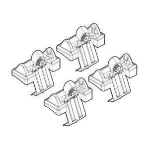 Nordrive Πόδια για Μπάρες Οροφής Kit Άκρα-Πόδια για Μπάρες Nissan Micra 3D/5D 2003-2010 4τμχ 4τμχ Κωδικός: N21006