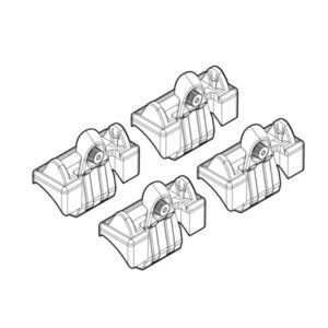 Nordrive Πόδια για Μπάρες Οροφής Kit Άκρα-Πόδια για Μπάρες Audi A3 3D 2003-2012 4τμχ 4τμχ Κωδικός: N21010