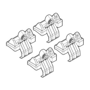 Nordrive Πόδια για Μπάρες Οροφής Kit Άκρα-Πόδια για Μπάρες Honda Jazz 2002-2008 Honda Jazz 4τμχ Κωδικός: N21021