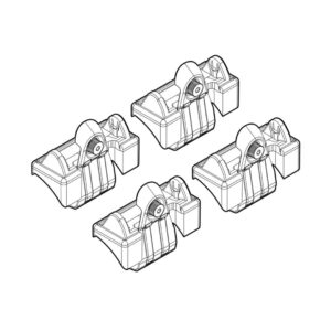 Nordrive Πόδια για Μπάρες Οροφής Kit Άκρα-Πόδια για Μπάρες Vw Polo 3D/5D 2001-2009 4τμχ 4τμχ Κωδικός: N21024