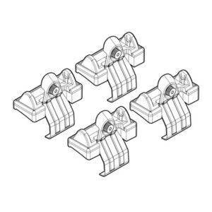 Nordrive Πόδια για Μπάρες Οροφής Kit Άκρα-Πόδια για Μπάρες Bmw Σειρα 5 2003-2009 BMW Σειρά 5 / E60 4τμχ Κωδικός: N21025