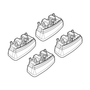 Nordrive Πόδια για Μπάρες Οροφής Kit Άκρα-Πόδια για Μπάρες Peugeot 308 2007 4τμχ 4τμχ Κωδικός: N21108