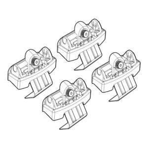 Nordrive Πόδια για Μπάρες Οροφής Kit Άκρα-Πόδια για Μπάρες Renault Clio 5D 2012 4τμχ Renault Clio 4τμχ Κωδικός: N21116