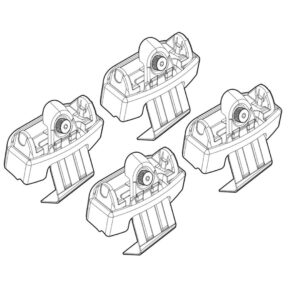 Nordrive Πόδια για Μπάρες Οροφής Kit Άκρα-Πόδια για Μπάρες Vw Polo 5D 2009 4τμχ Volkswagen Polo 4τμχ Κωδικός: N21127