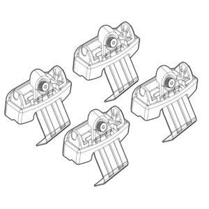 Nordrive Πόδια για Μπάρες Οροφής Kit Άκρα-Πόδια για Μπάρες Vw Golf 7 5D 2012 4τμχ 4τμχ Κωδικός: N21129