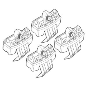 Nordrive Πόδια για Μπάρες Οροφής Kit Άκρα-Πόδια για Μπάρες Seat Leon 5D 2013 4τμχ 4τμχ Κωδικός: N21142