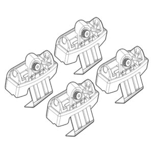 Nordrive Πόδια για Μπάρες Οροφής Kit Άκρα-Πόδια για Μπάρες Seat Ibiza 5D 2008 4τμχ 4τμχ Κωδικός: N21143