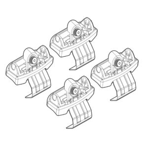 Nordrive Πόδια για Μπάρες Οροφής Kit Άκρα-Πόδια για Μπάρες Land Rover Evoque 5d 2011 4τμχ Κωδικός: N21149