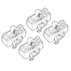 Nordrive Πόδια για Μπάρες Οροφής Kit Άκρα-Πόδια για Μπάρες Peugeot 206 3D Plus 1998 4τμχ 4τμχ Κωδικός: N21151