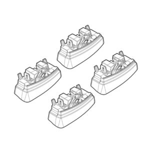 Nordrive Πόδια για Μπάρες Οροφής Kit Άκρα-Πόδια για Μπάρες Peugeot 3008 / 5008 2009 Peugeot 3008 4τμχ Κωδικός: N21156